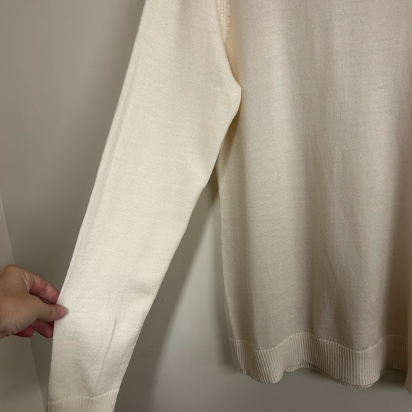 Pendleton Never Worn Cream Merino Wool Turtleneck Women’s Size XL - Picture 3 of 5